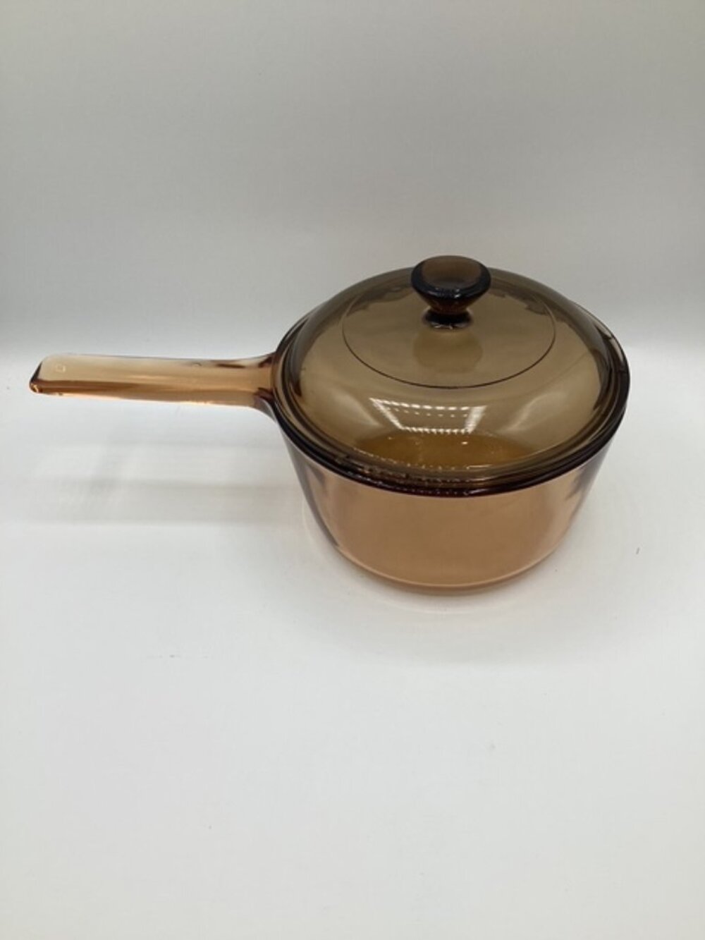 Corningware Visions Saucepan/Lid/Spout Amber Glass 1 Quart USA VTG 1980's Marked - Picture 5 of 7